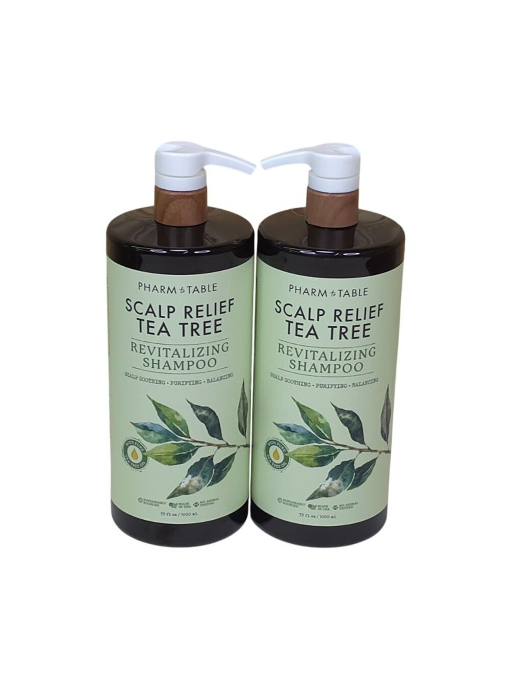 Pharm To Table Scalp Relief Tea Tree Revitalizing Shampoo 33 oz Made In The USA